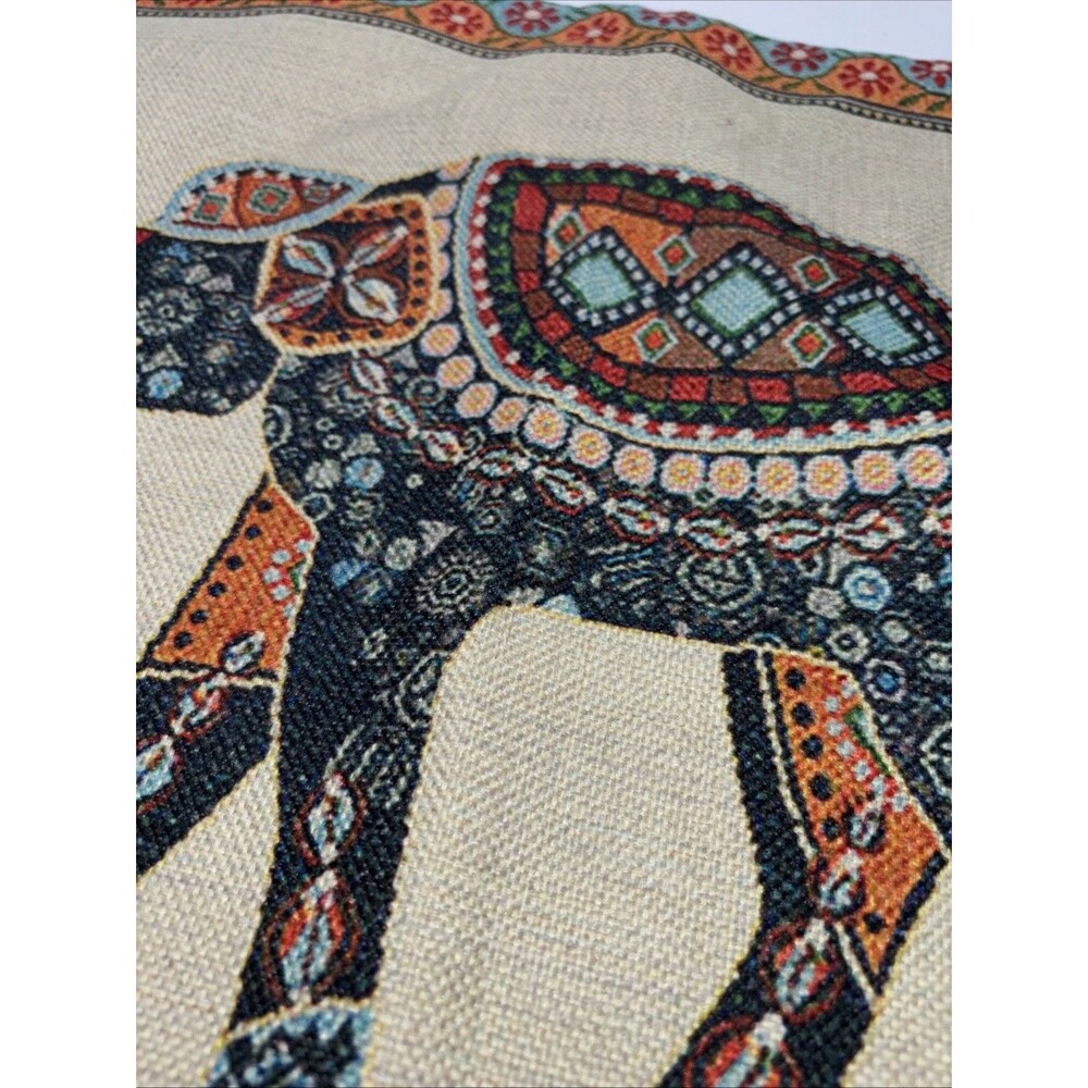 Elephant Pillow canvas Cover 17”x 16.5”  Safari Zip Decorative No brand NEW - Picture 7 of 10